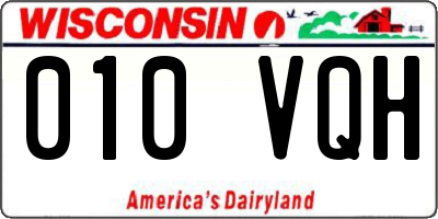 WI license plate 010VQH