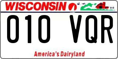 WI license plate 010VQR