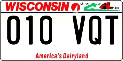 WI license plate 010VQT
