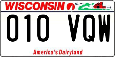 WI license plate 010VQW