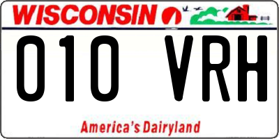 WI license plate 010VRH