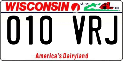 WI license plate 010VRJ