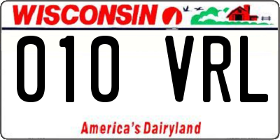 WI license plate 010VRL