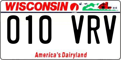 WI license plate 010VRV