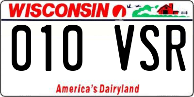 WI license plate 010VSR