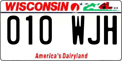 WI license plate 010WJH