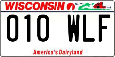 WI license plate 010WLF