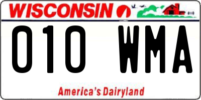 WI license plate 010WMA