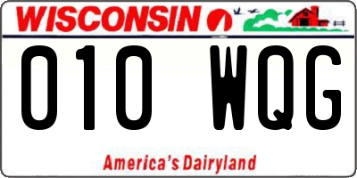 WI license plate 010WQG