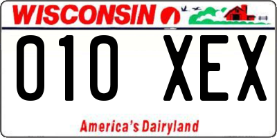 WI license plate 010XEX