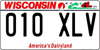 WI license plate 010XLV