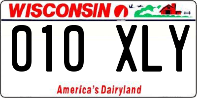 WI license plate 010XLY