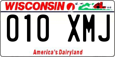WI license plate 010XMJ