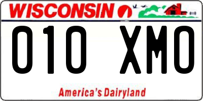 WI license plate 010XMO