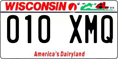 WI license plate 010XMQ