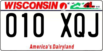 WI license plate 010XQJ