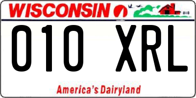 WI license plate 010XRL