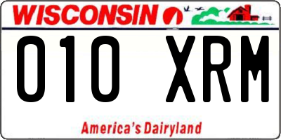 WI license plate 010XRM
