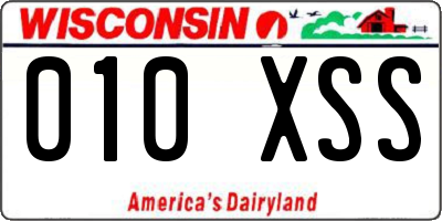 WI license plate 010XSS