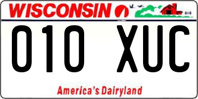 WI license plate 010XUC