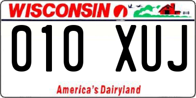 WI license plate 010XUJ