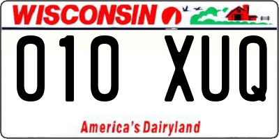 WI license plate 010XUQ