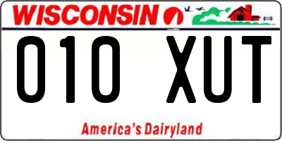 WI license plate 010XUT