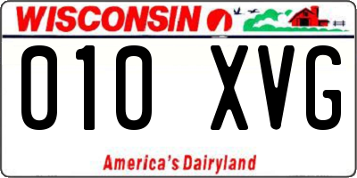 WI license plate 010XVG
