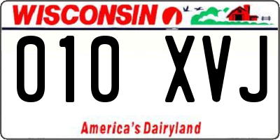 WI license plate 010XVJ