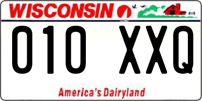 WI license plate 010XXQ