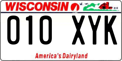 WI license plate 010XYK