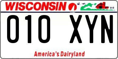 WI license plate 010XYN