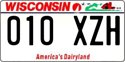 WI license plate 010XZH