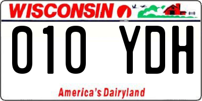 WI license plate 010YDH