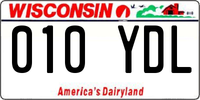WI license plate 010YDL