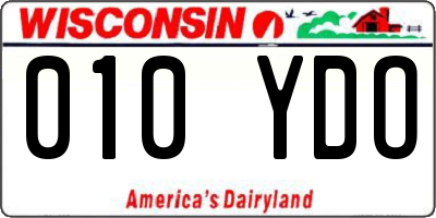 WI license plate 010YDO