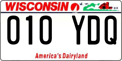 WI license plate 010YDQ