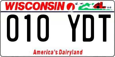 WI license plate 010YDT