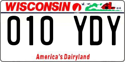 WI license plate 010YDY