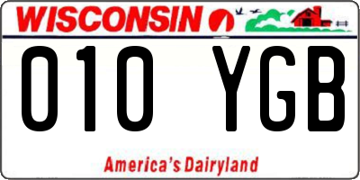 WI license plate 010YGB