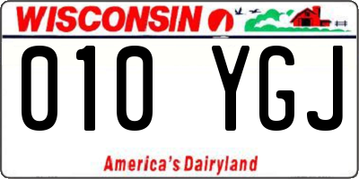 WI license plate 010YGJ