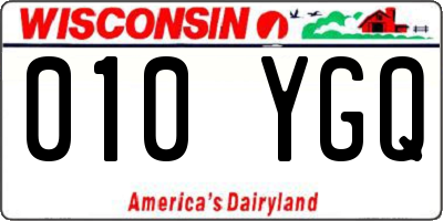 WI license plate 010YGQ