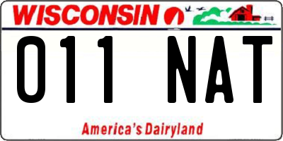 WI license plate 011NAT