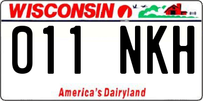 WI license plate 011NKH