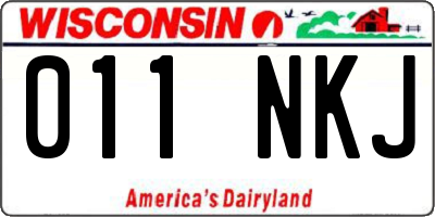 WI license plate 011NKJ