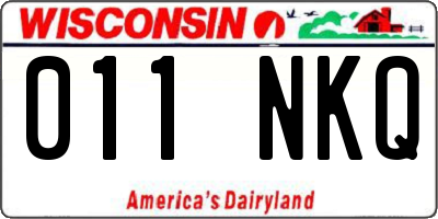 WI license plate 011NKQ