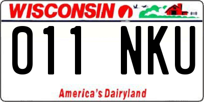 WI license plate 011NKU