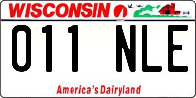 WI license plate 011NLE