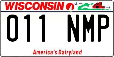 WI license plate 011NMP