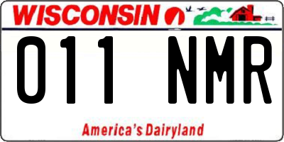 WI license plate 011NMR